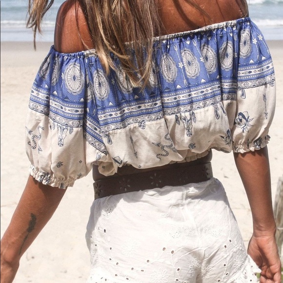 ❤️ Spell Coyote off the shoulder crop top ❤️ - Picture 4 of 8